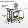 ADG42 The Starbirds Parody Coffee Shop Bird Feeder by Active Doodie Gear­®