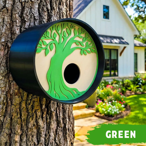 ADG42 Tranquil Tree Modern Round Birdhouses with Easy Maintenance Clean Out by Active Doodie Gear­®