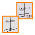 Adjustable Metal Pet Dog Feeder Bowls Elevated Stainless Steel Double Bowl Dish by DailySale