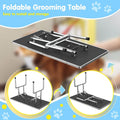 Adjustable Pet Large Foldable Dog Grooming Table with Arms by DailySale