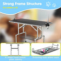 Adjustable Pet Large Foldable Dog Grooming Table with Arms by DailySale