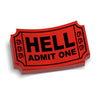Admit One Hard Hat Decal