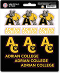 Adrian College Bulldogs 12-Piece Mini Decal Sticker Set, 5x6 Inch Sheet, Gift for football fans for any hard surfaces around home, automotive, personal items by Fielders Choice