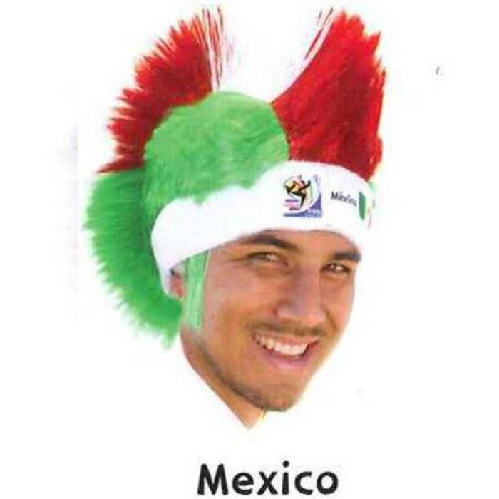 Mexico World Cup Soccer Mohawk Wig – Official FIFA Licensed Retro Fan Gear by Price Is Right Miami
