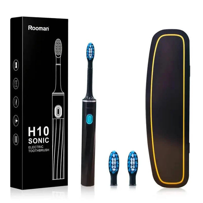 Sonic Electric Toothbrush – 6 Brush Heads, 3 Modes, AA Battery, IPX7 Waterproof by DailySale