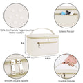 Vegan Leather Cosmetic Brush Bags Makeup Case : Milky White by Boutique 23