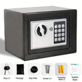 Fireproof Digital Home Safe with Keypad, Sensor Light & Money Bag-Silver by DailySale