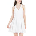 Crystal Dolls White Sleeveless V Neck Short Fit + Flare Dress Juniors 5 by Vanessa Jane