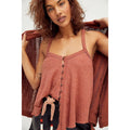 Free People Womens Dream Weaver Tank Tops, Brown, Size Small by Vanessa Jane