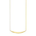 14k Yellow Gold Necklace with Polished Curved Bar Pendant by Bids.com