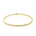 2.5mm 14k Yellow Gold Solid Diamond Cut Rope Bracelet by Bids.com