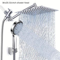 High Pressure Rainfall & Handheld Shower Head – Adjustable, Chrome/Black by DailySale