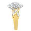 10K Yellow Gold Round And Baguette-Cut Diamond Ring (1/2 Cttw, H-I Color, I1-I2 Clarity) - Size 6 by Bids.com