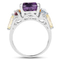 6.30 Carat Genuine Multi Stone .925 Sterling Silver Ring by Bids.com