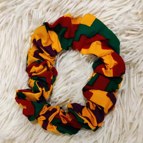 African Print Hair Scrunchies by Duma Mbili LLC