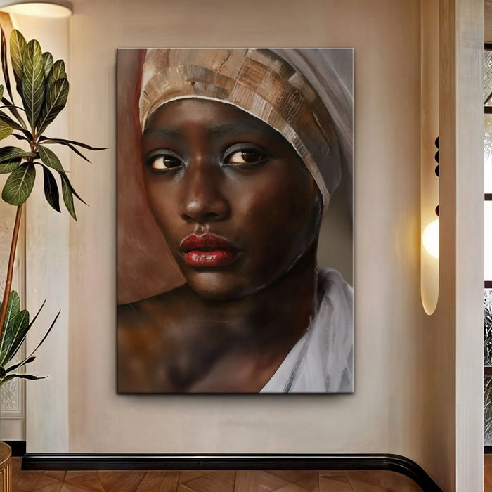African Woman Painting Wall Art by Tailored Canvases
