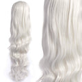 AGPTEK 33 Inch Heat Resistant Curly Wavy Long Silver Hair Wig by DailySale