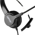 AGPtEK Call Center Hands-Free Noise Cancelling Corded Monaural Headset with Mic Mircrophone by DailySale