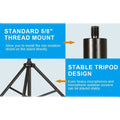 AGPtEK Microphone Stand Wind Screen Bracket with Adjustable Non-slip Tripod Base by DailySale