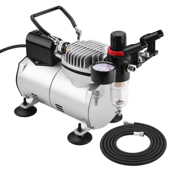 Airbrush Compressor Kit with 6ft Air Hose and Airbrush Holder by DailySale