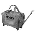 Airline Approved Rolling Pet Carrier with Telescopic Handle Shoulder Strap by DailySale