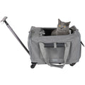 Airline Approved Rolling Pet Carrier with Telescopic Handle Shoulder Strap by DailySale