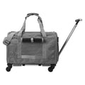 Airline Approved Rolling Pet Carrier with Telescopic Handle Shoulder Strap by DailySale