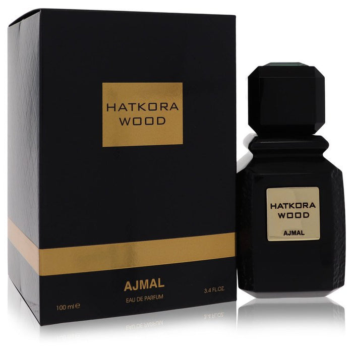 Hatkora Wood by Ajmal Eau De Parfum Spray (Unisex) 3.4 oz for Men by Avera Group