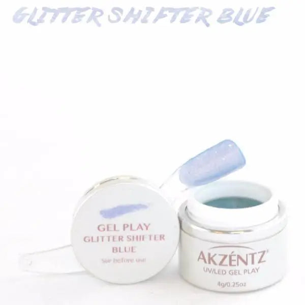 Akzentz Gel Play - Glitter Shifter Blue by The Nail Hub