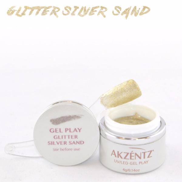 Akzentz Gel Play - Glitter Silver Sand by The Nail Hub