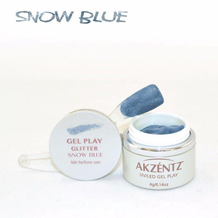 Akzentz Gel Play - Glitter Snow Blue by The Nail Hub