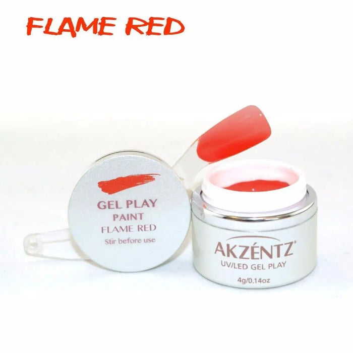 Akzentz Gel Play - Paint Flame Red by The Nail Hub