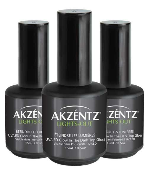 Akzentz Lights Out Glow-In-The-Dark Gel Top Coat by The Nail Hub