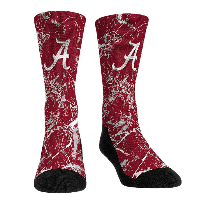 Alabama Crimson Tide - Cracked Marble by Rock 'Em Socks