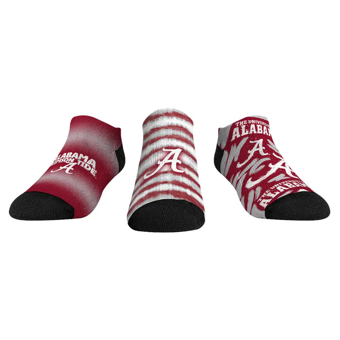 Alabama Crimson Tide - Low Cut - Make Some Noise (3-Pack) by Rock 'Em Socks