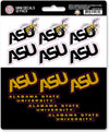 Alabama State University Hornets 12-Piece Mini Decal Sticker Set, 5x6 Inch Sheet, Gift for football fans for any hard surfaces around home, automotive, personal items