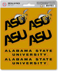 Alabama State University Hornets 6-Piece Decal Sticker Set, 5x6 Inch Sheet, Gift for football fans for any hard surfaces around home, automotive, personal items by Fielders Choice