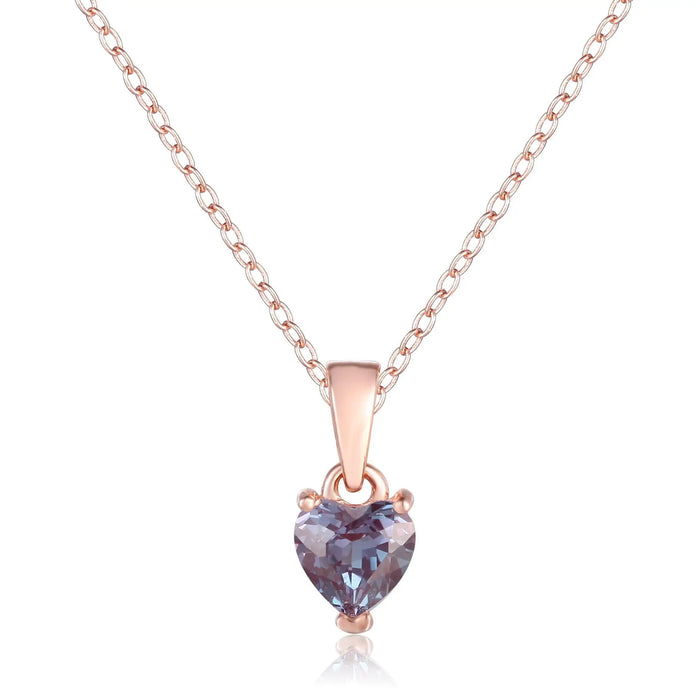 Alexandrite Heart Necklace by Fine Color Jewels