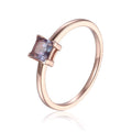 Alexandrite Square Solitaire Ring by Fine Color Jewels