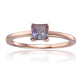 Alexandrite Square Solitaire Ring by Fine Color Jewels