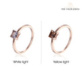 Alexandrite Square Solitaire Ring by Fine Color Jewels