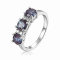 Alexandrite Three Stone Ring by Fine Color Jewels