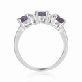 Alexandrite Three Stone Ring by Fine Color Jewels