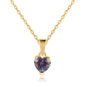 Alexandrite Yellow Gold Heart Necklace by Fine Color Jewels