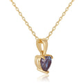 Alexandrite Yellow Gold Heart Necklace by Fine Color Jewels