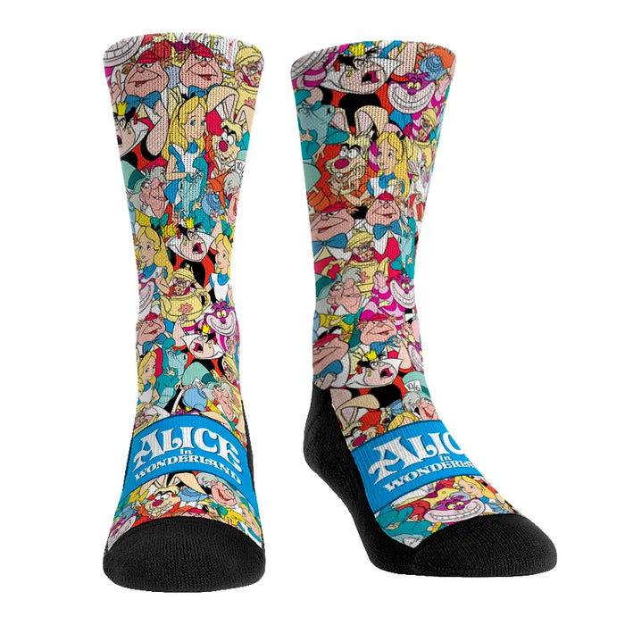Alice in Wonderland - Stacked Characters by Rock 'Em Socks