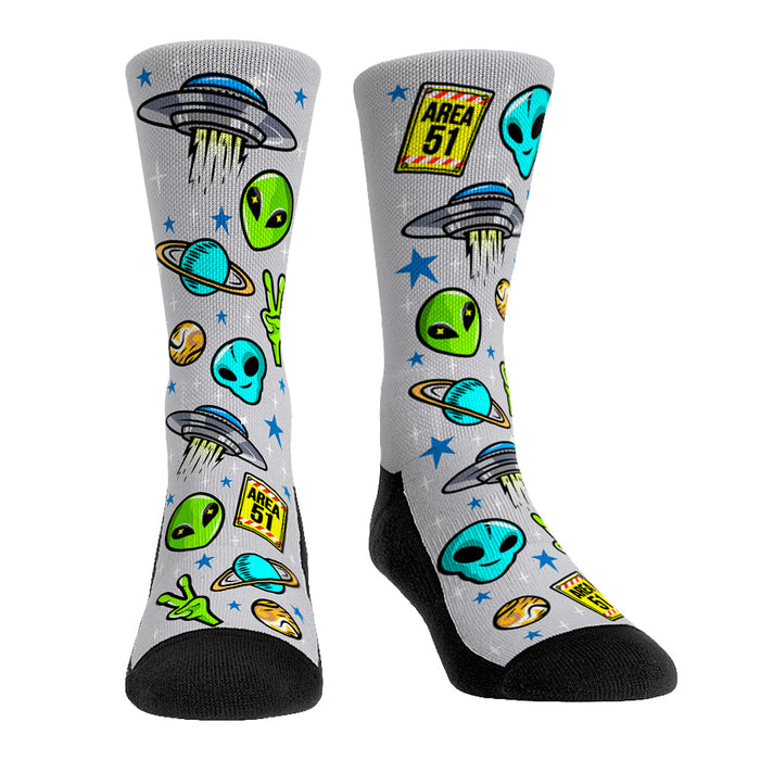 Alien All-Over Icons by Rock 'Em Socks