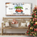 All Hearts Come Home For Christmas Sign by Tailored Canvases