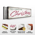All I Want For Christmas Is You Sign III by Tailored Canvases