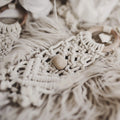 all-in-one toy | macrame mesh & bead by Finn + Emma